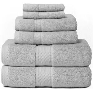 Espalma Zero Twist Hotel 6pc Bath Towel Set NoColor 6 pc set