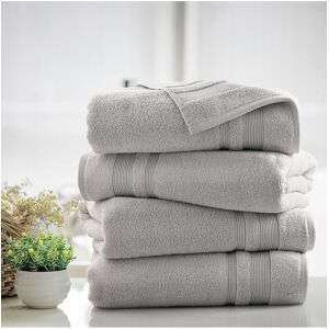 Kathy Ireland 4pc Zero Twist Cotton Plush Bath Towel Set NoColor Set of 4