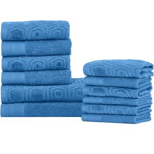 Superior Jacquard and Solid Absorbent 12pc Combed Cotton Towel Set NoColor 12pc
