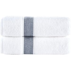 Brooks Brothers Ottoman Rolls 2pc Bath Towels Navy NoSize
