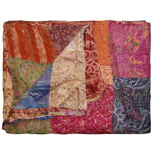 TAJ HOTEL Natural Group Kantha Silk Throw Pink one size