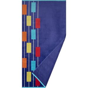 Superior Neon Tiles Oversized Absorbent Lightweight Beach Cotton Towel Blue NoSize