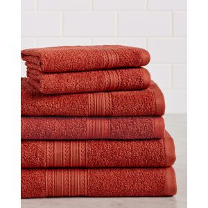 Superior Eco-Friendly 6pc Solid Absorbent Cotton Towel Set NoColor Towel Set