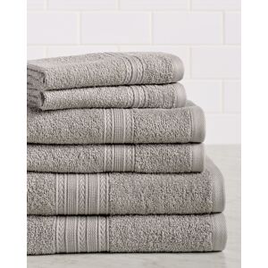 Superior Eco-Friendly 6pc Solid Absorbent Cotton Towel Set NoColor Towel Set