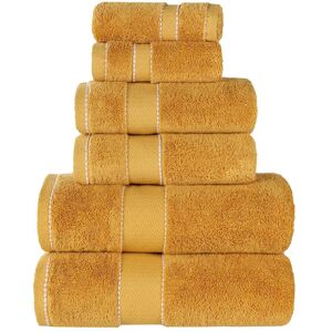 Superior Set of 6 Niles Giza Cotton Dobby Ultra-Plush Thick Soft Absorbent Hand Towels NoColor 6pk