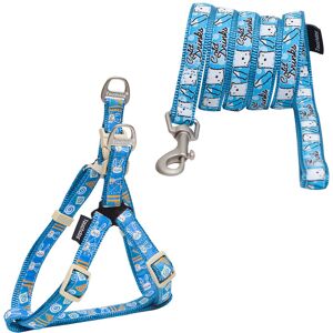 Touchdog Caliber Designer Embroidered Leash & Collar Set NoColor Medium Touchdog Caliber Designer Embroidered Leash & Collar Set NoColor Medium