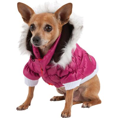 Pet Life Metallic Fashion Pet Parka Coat NoColor X-Small Pet Life Metallic Fashion Pet Parka Coat NoColor X-Small