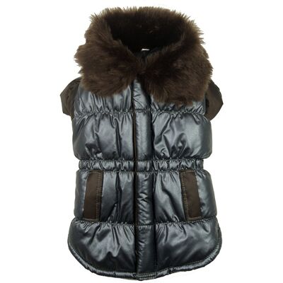 Pet Life Ultra Fur Track Collared Metallic Pet Jacket NoColor X-Small Pet Life Ultra Fur Track Collared Metallic Pet Jacket NoColor X-Small