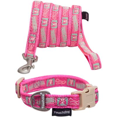 Touchdog Caliber Designer Embroidered Leash & Collar Set NoColor Small Touchdog Caliber Designer Embroidered Leash & Collar Set NoColor Small