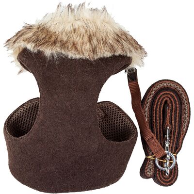 Pet Life Luxe Furracious 2 in 1 Adjustable Dog Harness with Fur NoColor l Pet Life Luxe Furracious 2 in 1 Adjustable Dog Harness with Fur NoColor l