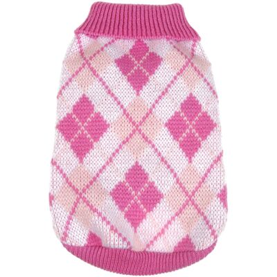 Pet Life Argyle Style Ribbed Fashion Pet Sweater NoColor Small Pet Life Argyle Style Ribbed Fashion Pet Sweater NoColor Small