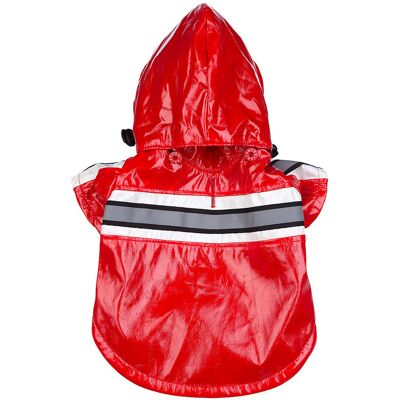 Pet Life Reflecta Glow Reflective Waterproof Adjustable Raincoat NoColor X-Small Pet Life Reflecta Glow Reflective Waterproof Adjustable Raincoat NoColor X-Small