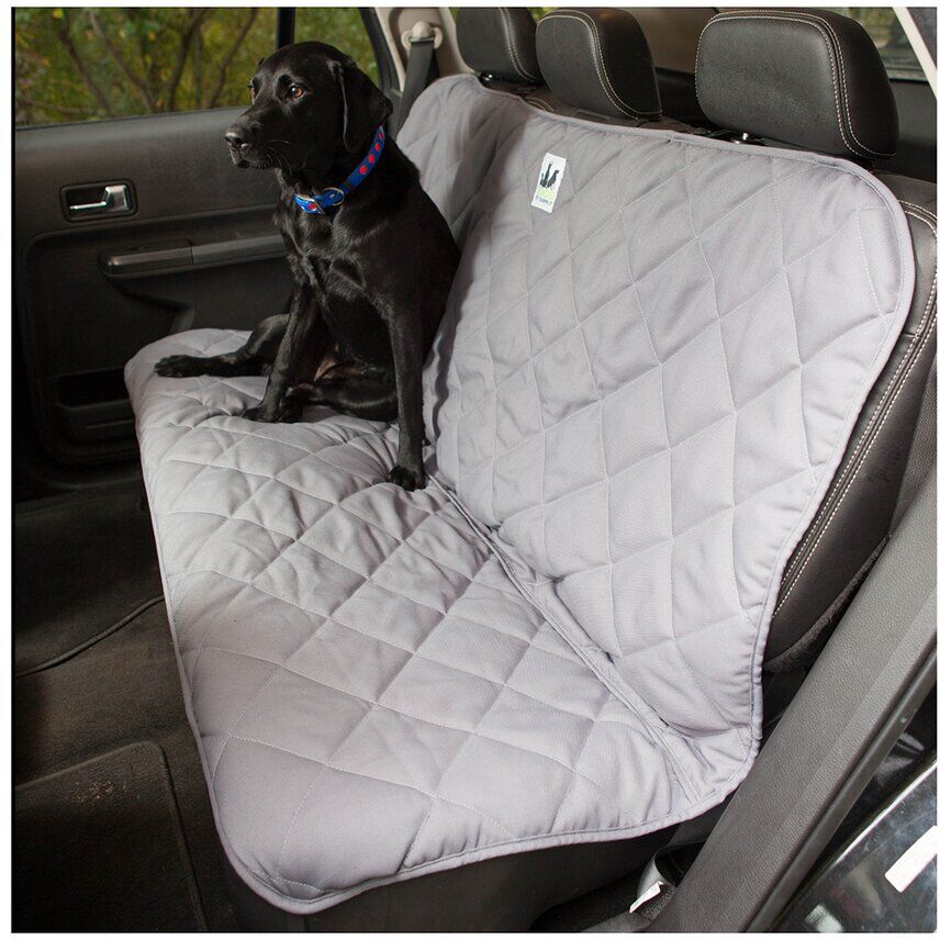 3 Dog Pet Supply Quilted Back Seat Protector Grey Large