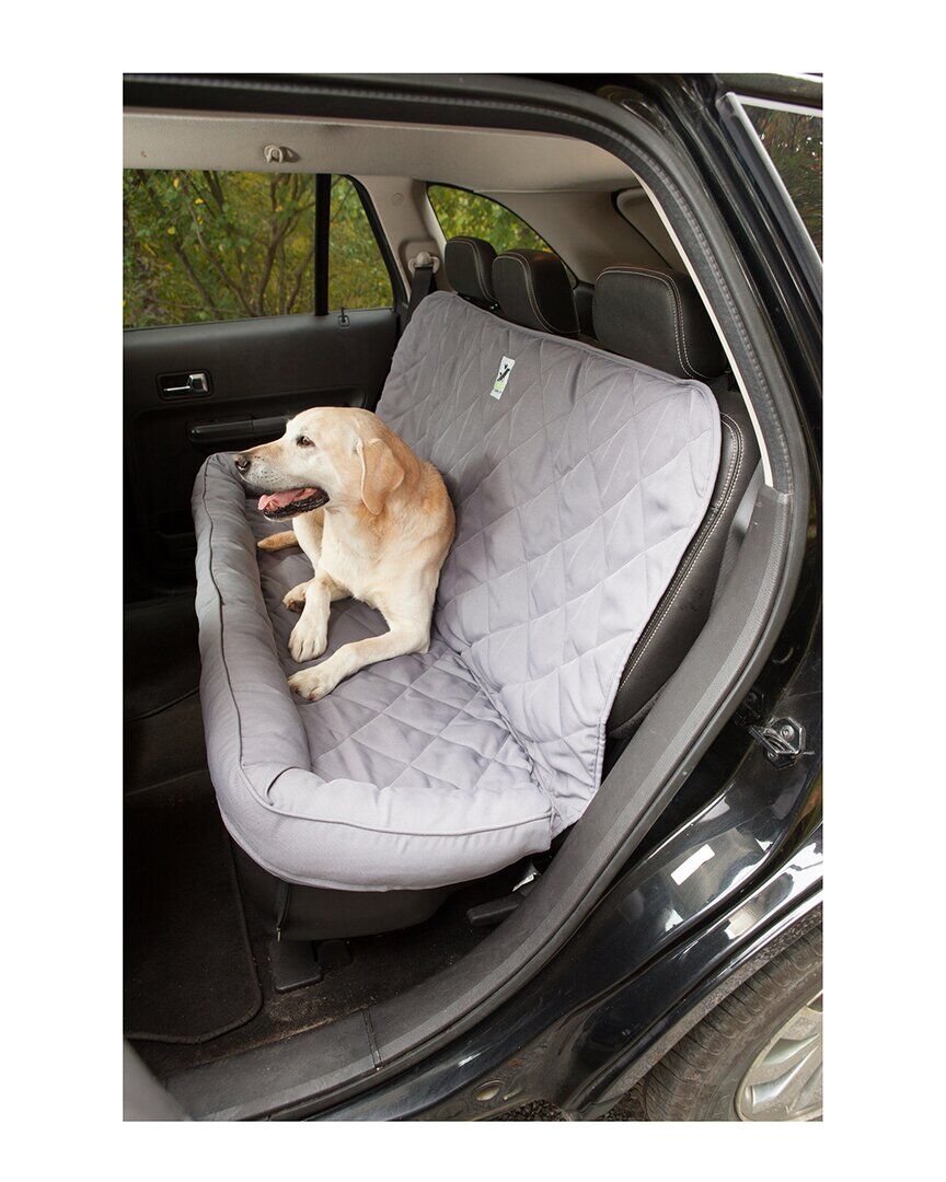 3 Dog Pet Supply Quilted Back Seat Protector W/ Bolster Grey Large