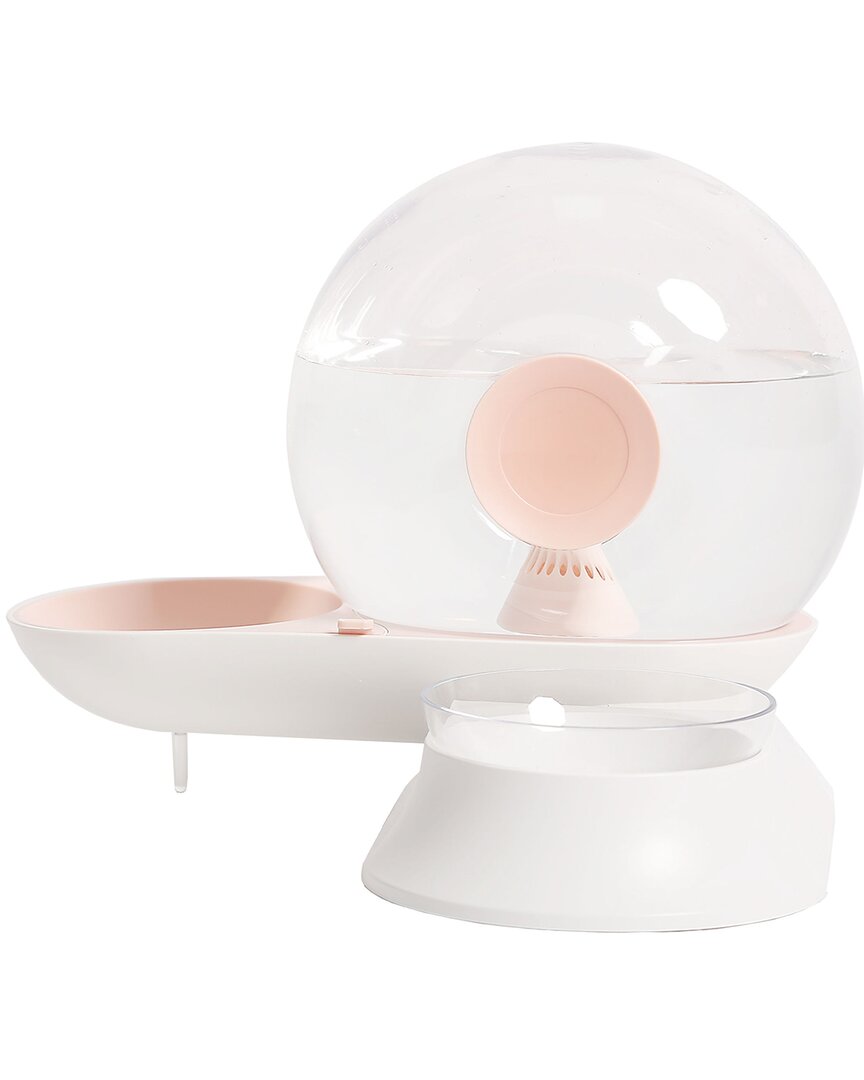 Pet Life Auto Myst Snail Shaped 2 In 1 Automated Gravity Pet Filtered Water Dispenser & Food Bowl Pink NoSize