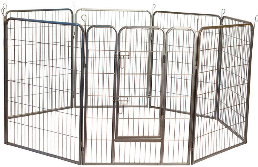 Iconic Pet Heavy Duty Metal Tube Pen Pet Dog Exercise and Training Playpen NoColor 48"