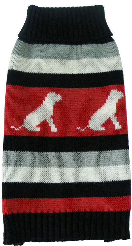 Pet Life Dog Patterned Stripe Fashion Ribbed Turtle Neck NoColor X-Small