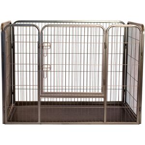 Iconic Pet Heavy Duty Rectangle Tube Pen Dog Cat Pet Training Kennel Crate NoColor 36"
