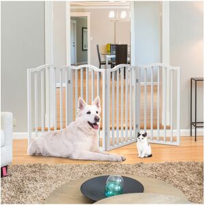 Petmaker Wooden Pet Gate- Foldable 3-Panel Indoor Barrier Fence NoColor 54" x 32"