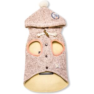 Touchdog Hippie Embellished Designer Sleeveless Pompom Pet Dog Hooded Sweater NoColor Small