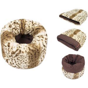 Pet P.L.A.Y. P.L.A.Y. Pet Lifestyle and You Fluffy Convertible Dog Snuggle Bed Brown Small