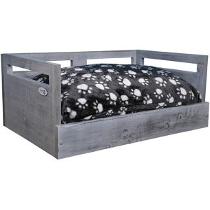 Iconic Pet Wooden Pet Bed Printed Medium Comfy Cushion NoColor Medium