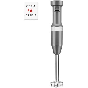 KitchenAid Corded Variable-Speed Grey Immersion Blender with Blending Jar with $6 Credit Grey NoSize