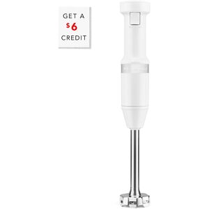 KitchenAid Corded Variable-Speed White Immersion Blender with Blending Jar with $6 Credit White NoSize