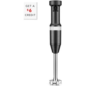 KitchenAid Corded Variable-Speed Black Matte Immersion Blender with Blending Jar with $6 Credit Black NoSize