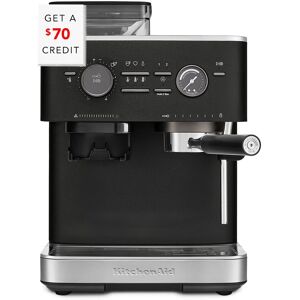 KitchenAid Semi Automatic Espresso Machine With Burr Grinder with $70 Credit Black NoSize