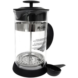 Mr. Coffee Cafe Oasis 32oz Glass Body French Press Coffee Maker Silver NoSize