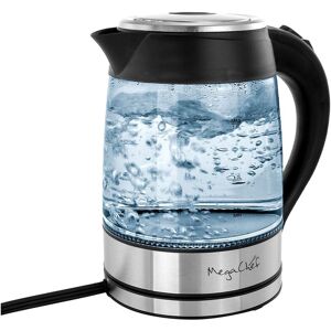 MegaChef 1.8L Glass & Stainless Steel Electric Tea Kettle NoColor NoSize