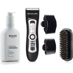 Brocchi For Men BROCCHI Electric Trimmer, Boar Bristle Beard Brush & Moisturizing Shave Lotion Bundle NoColor NoSize