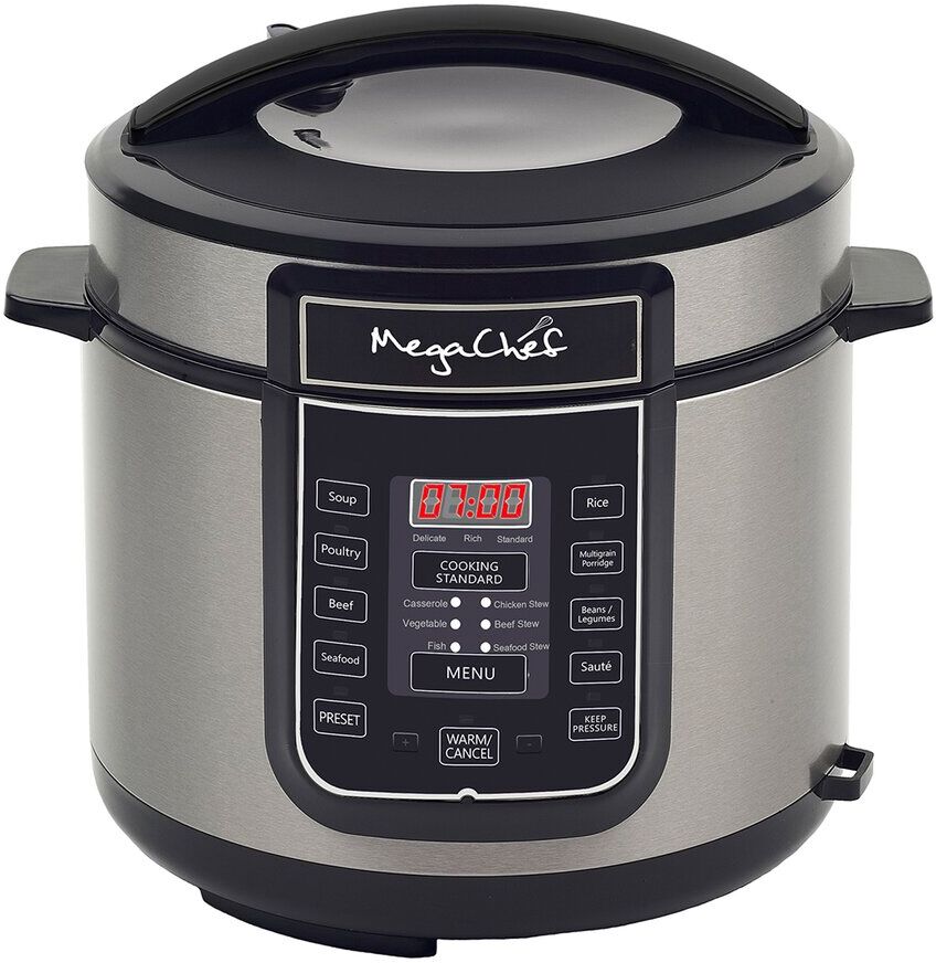 MegaChef 6qt Digital Pressure Cooker with 14 Pre-Set Multi Function Features NoColor NoSize