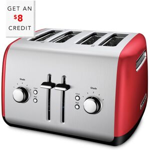 KitchenAid 4-Slice Toaster with Illuminated Buttons with $8 Credit Red NoSize