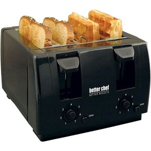 Better Chef Wide Slot 4-Slice Dual Control Toaster Black NoSize