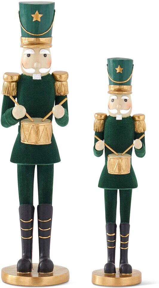 K&K Interiors Set of 2 Velvet Soldiers with Drums NoColor NoSize