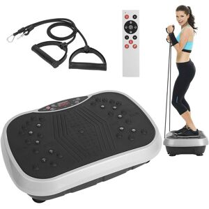 Fresh Fab Finds Vibration Exercise Machine with Resistance Bands Grey NoSize