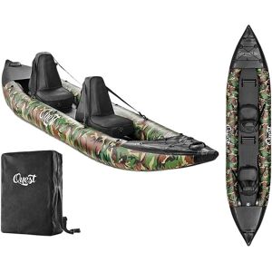 SereneLife 2-Person Camo Inflatable Kayak Set NoColor NoSize