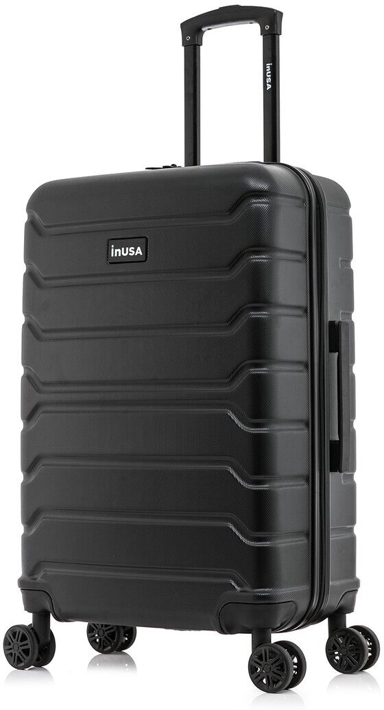 InUSA Trend Lightweight Hardside Luggage 24in Black NoSize