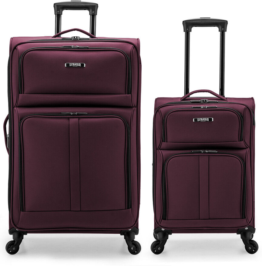 U.S. Traveler Anzio 2 Piece Softside Expandable Spinner Luggage Set NoColor NoSize