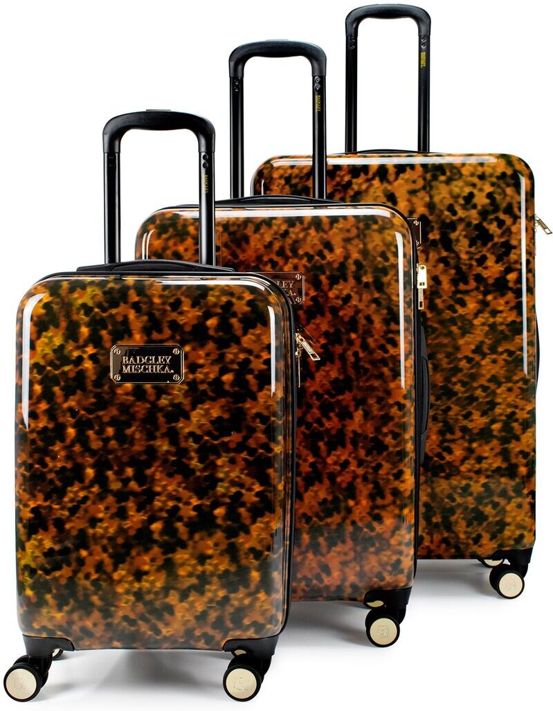 Badgley Mischka Essence Hard Spinner 3pc Luggage Set Brown NoSize