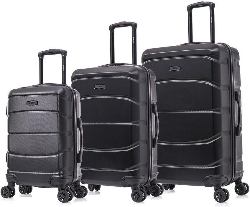 DUKAP Sense Lightweight Hardside Spinner 3pc Luggage Set Black NoSize