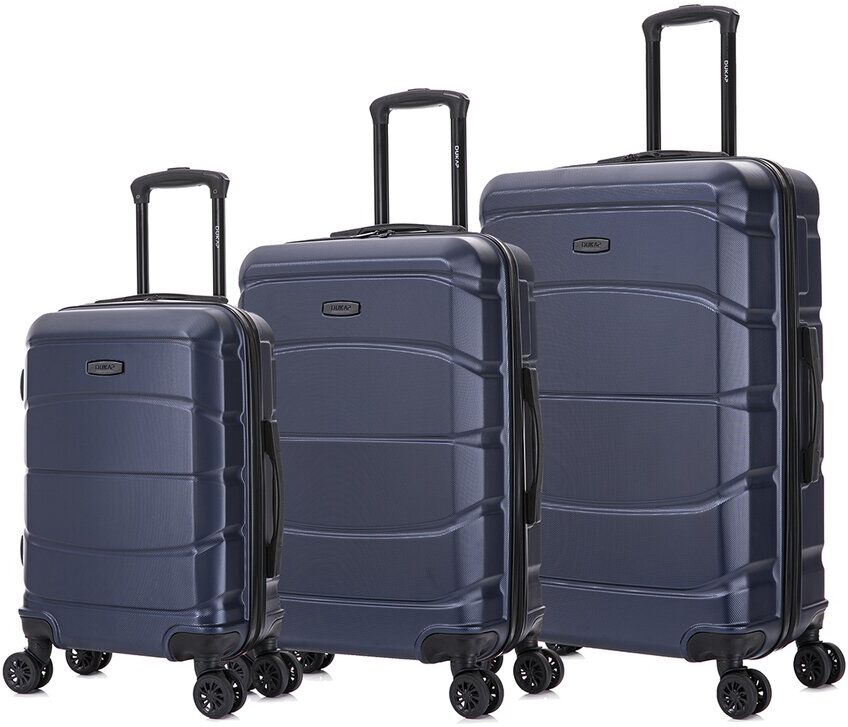 DUKAP Sense Lightweight Hardside Spinner 3pc Luggage Set Blue NoSize