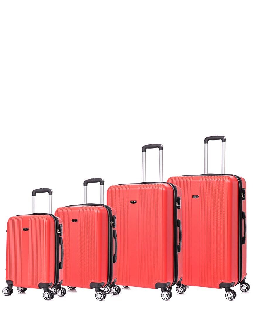 Toscano by Tucci Italy Ottimo 4pc Expandable Luggage Set Red NoSize