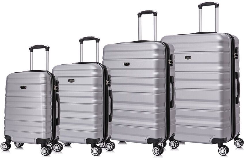 Toscano by Tucci Italy Magnifica 4pc Luggage Set Silver NoSize