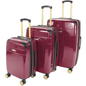 Jenni Chan Entin 3pc Hardside Spinner Set Red NoSize