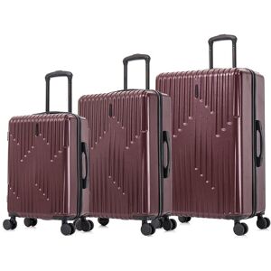 InUSA Drip Lightweight Hardside Spinner 3pc Luggage Set Red NoSize