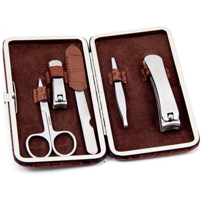 Bey-Berk Leather 5pc Men's Grooming Set NoColor NoSize Bey-Berk Leather 5pc Men's Grooming Set NoColor NoSize