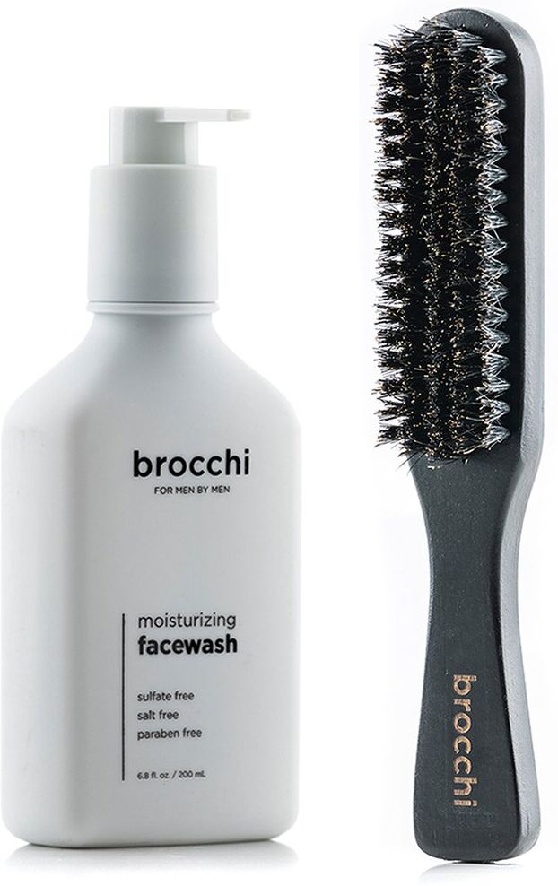 Sebastian Brocchi BROCCHI Boar Bristle Paddle Brush & Moisturizing Face Wash Bundle NoColor NoSize